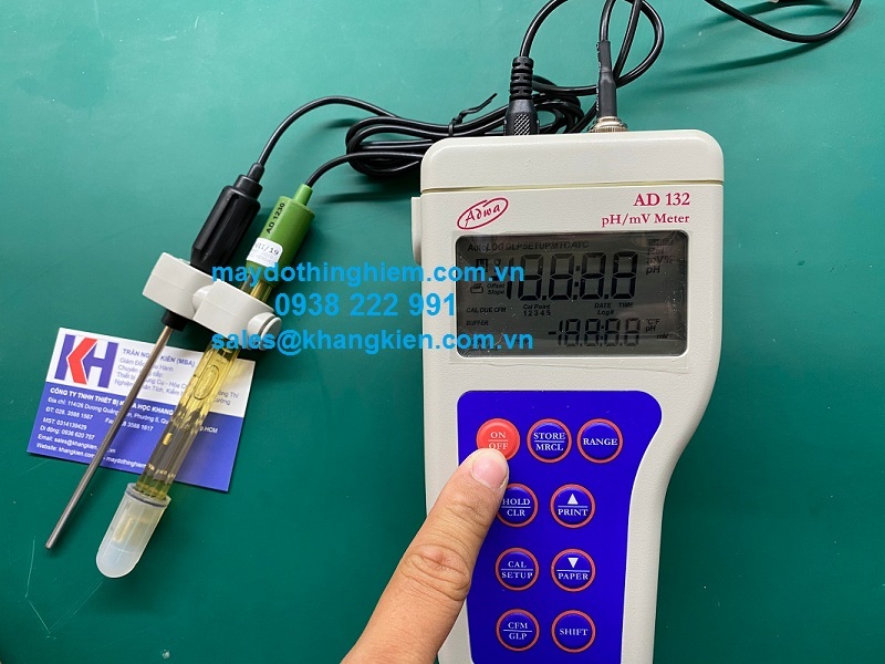 Hướng dẫn sử dụng máy đo pH-ORP cầm tay AD132 - khởi động thiết bị
